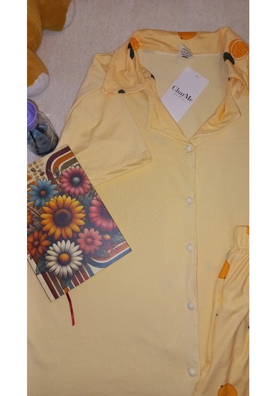 Charme Pijama Takımı Sarı