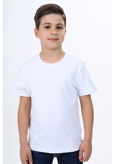 Toontoy Kids Toontoy Erkek Çocuk Kolu Baskılı Tişört Beyaz
