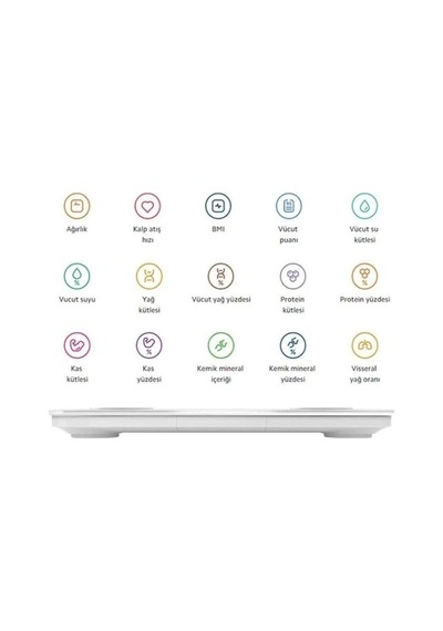 Mi Body Composition Scale S400 Akıllı Bluetooth Baskül Beyaz Tartı Yağ Ölçer Vücut Analizi Çok Renkli