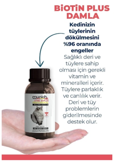 Munich Vet Kedi Tüy Damlası Biotine Plus 50 ML