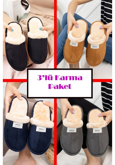 3 Lü Avantajlı Paket Kışlık Peluş Desenli Sessiz Ortopedik Taban Çeyiz Misafir Ev Terliği Seti 3'lü Ucc Terlik 3 Lü Avantajlı Paket Kışlık Peluş Desenli Sessiz Ortopedik Taban Çeyiz Misafir Ev Terliği Seti 3'lü Ucc Terlik