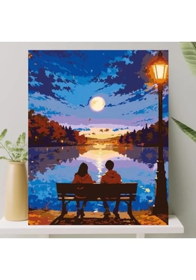 Sayılarla Boyama Tuval Seti - 40x50 Cm, Fırça Ve Boya Dahil