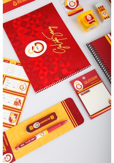 X Dekomus Lisanslı Galatasaray 17 Parça Premıum Hobi Kırtasiye Seti Boyama Kitabı,sticker