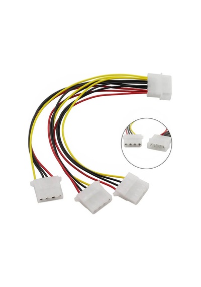 Power Çoklayıcı Kasa Içi 4 Pin Molex 1 Erkek 3 Dişi Kablo