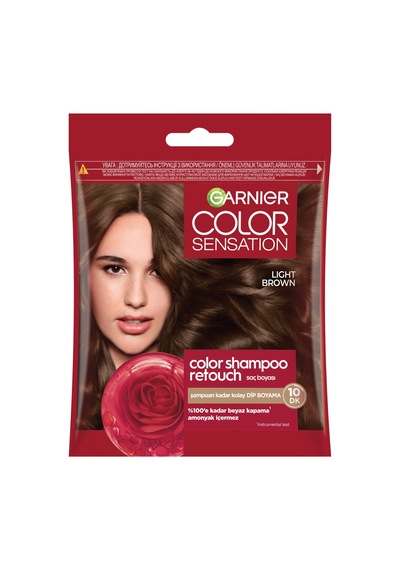 Garnier Color Shampoo Retouch Şampuan Kolaylığında Dip Boyası, Açık Kahve 5.0 40 Ml - 5 Adet Tarı