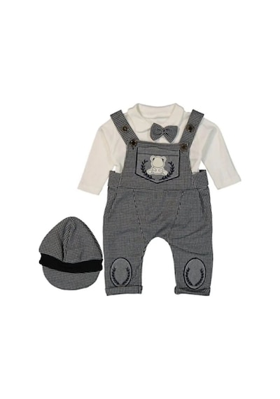 Murat Baby Yakalı Şapkalı Slopet Tulum 2674-1900 - Füme - 0-3 Ay Füme