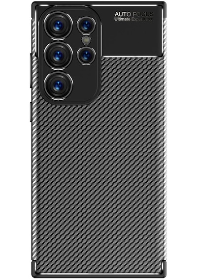 Teleplus Samsung Galaxy Uyumlu S23 Ultra Kılıf Texture Negro Silikon Kapak
