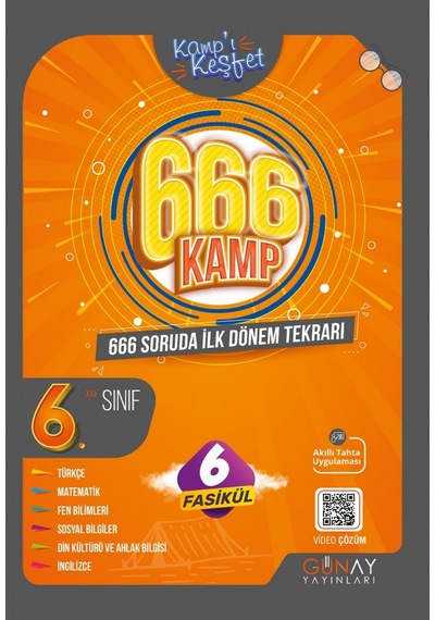 6. Sınıf İlk Dönem Kamp Kitabı (Kampı Keşfet) -  Günay Yayıncılık