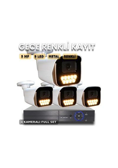 Maksimum Koruma:zenıth-4k 4 Kameralı Full Renkli Aı Metal Gözetim Platformu