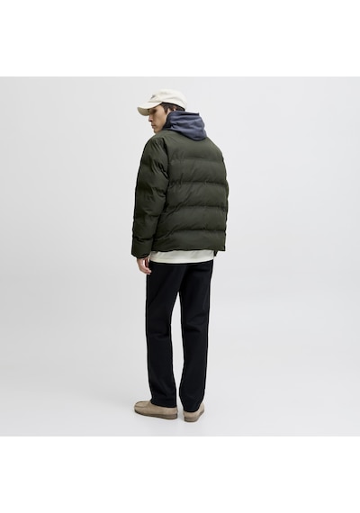 Jack & Jones Erkek Yüksek Dik Yaka Fermuarli Puffer Mont - Soho - 12278750 Rosin