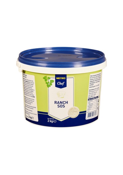 Metro Chef Ranch Sos 2 Kg - Kremsi Ve Hafif Ekşi Lezzet 3'li Ekonomik Paket - 3 Adet Tarı