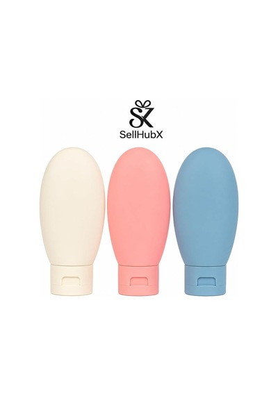 3'lü Silikon Seyahat Şişesi Seti 60 Ml Bpa Free Sızdırmaz Seyahat Boy Şampuan, Losyon Ve Kozmetik Taşıma Şişesi