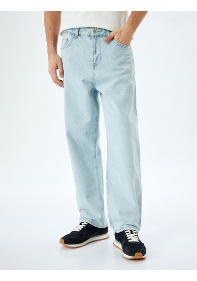 Koton Normal Bel Pamuklu Bol Baggy Jean Pantolon Açık İndigo 5sam40038nd Açık İndigo Koton Normal Bel Pamuklu Bol Baggy Jean Pantolon Açık İndigo 5sam40038nd Açık İndigo