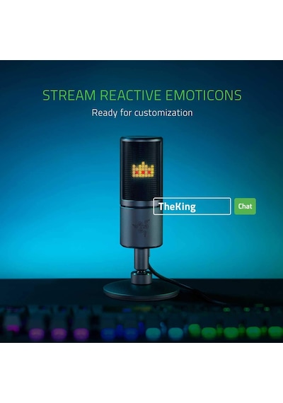 Razer Seiren Emote - İfade Ekranlı Akış Için Usb Kondenser Mikrof