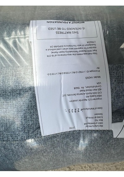 İkea Tek Kişilik Yatak Vakumlu  Ambalaj Diğer