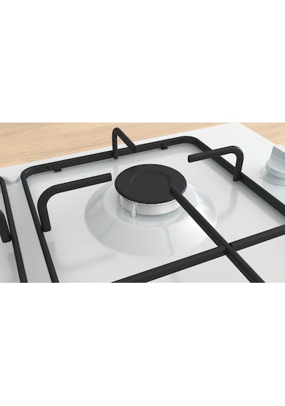 Bosch PBP6C2K80O 60 CM Gazlı Ocak Beyaz