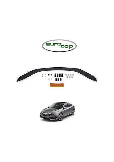 Eurocap Honda Civic 10 Ön Kaput Koruma Rüzgarlık 3Mm Abs 2016-›