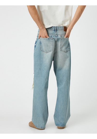 Koton Steve Jeans - Loose Fit Orta İndigo 4sam40031ıd İndigo