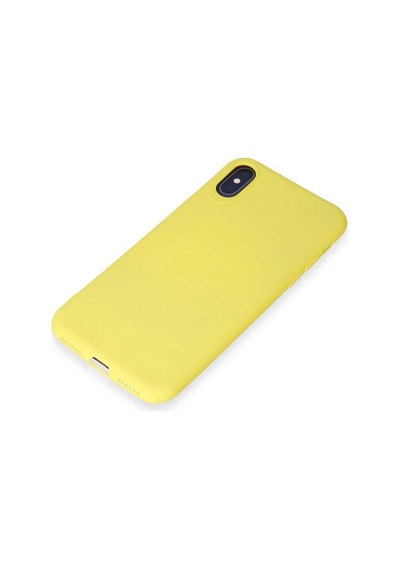 Apple iPhone Uyumlu-  X Kılıf First Silikon - Sarı Çok Renkli
