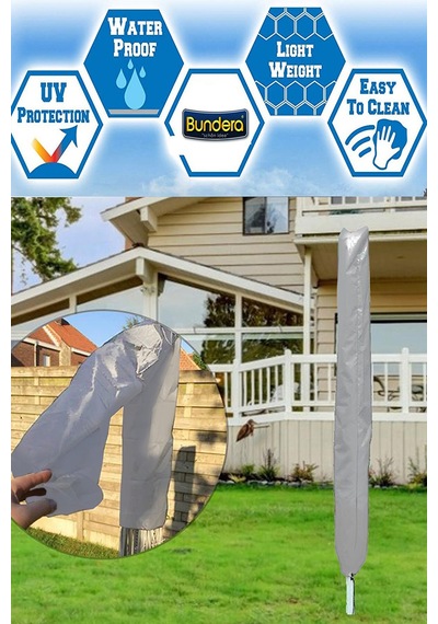 Brolly Gri Plaj Şemsiyesi Kılıfı Su Geçirmez Şemsiye Koruma Kılıfı Şemsiye Taşıma Çantası 150x20cm