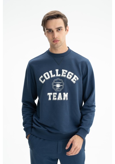 AR-MA Arma Erkek Yazı Baskılı Regular Fit Şardonsuz 3 İplik Bisiklet Yaka Sweatshirt 001