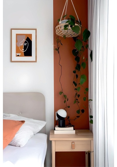 Kendiliğinden Yapışkanlı Kumaş Kanvas Dokulu Duvar Kağıdı Boho Bohem Kahverengi Salon Yatak Odası Renkli