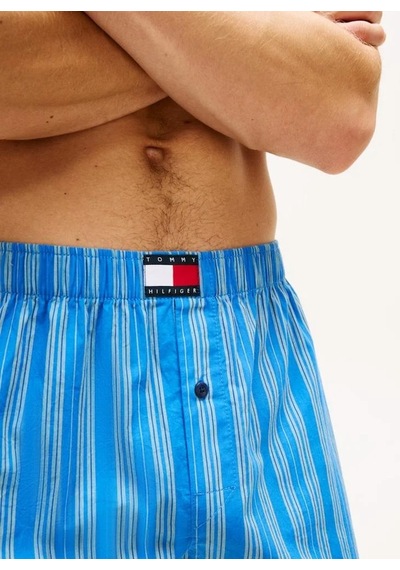 Tommy Hilfiger 3p Woven Boxer Prınt Erkek Pembe Boxer - Um0um03898