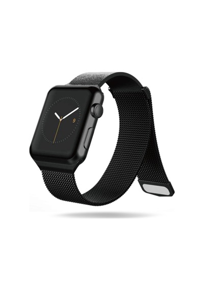 Watch 10 46mm Uyumlu Metal Hasır Kordon Raptic Hybrid Serisi Siyah