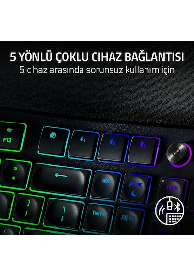Razer Pro Type Ergo - Kablosuz Ikiye Ayrılabilir Ergonomik Rgb Kl