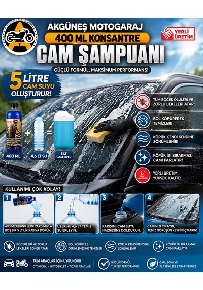 Akgüneş Konsantre Oto Cam Suyu