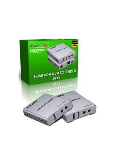 Apronx Apx-120m Cat5e-cat6 120 Metre 4k Kvm Hdmı Extender Beyaz - Siyah