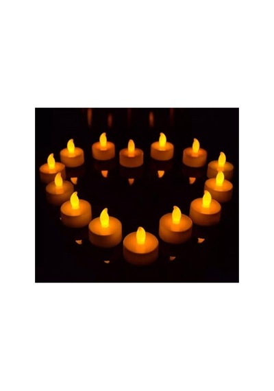 Dumansız Işıklı Led Mini Mum 24 'lü Pilli Diğer