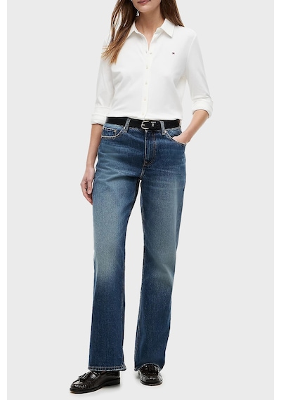 Tommy Hilfiger Pamuklu Loose Fit Düz Paça Jeans Kadın Kot Pantolon Ww0ww50963 1a9 Mavi