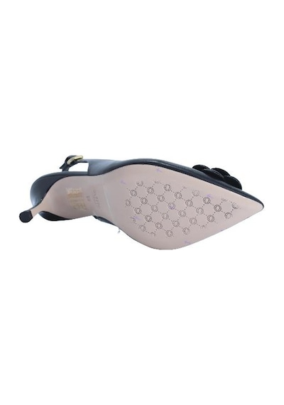 Poletto Hakiki Deri Sıyah Ayakkabı Stiletto 9841 92 V1-2524 Siyah