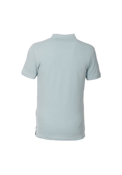 Erkek Polo Yaka Tişört Mavi Slim Fit Ribanalı Kol Garnili T-shirt Ncs Jeans 1165-mavi Mavi
