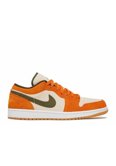 Nike Air Jordan 1 Low Orange Olive Beyaz - Siyah - Turuncu