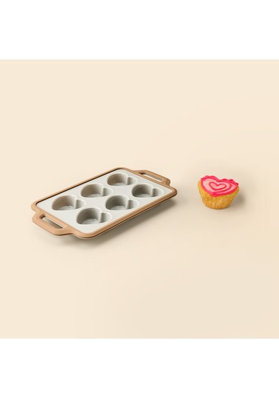 Maple Silikon Muffin Kabı - Gri - 34x20 Cm Çok Renkli
