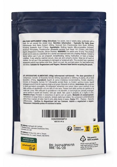 Horbäach Boswellia Serrata 4200 Mg Eşdeğer Ekstre 120 Vegan Tablet