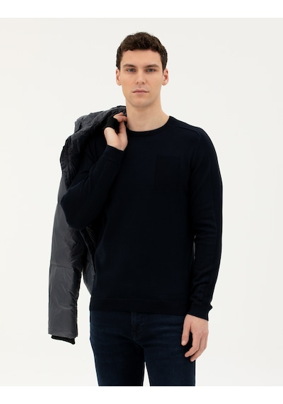 Pierre Cardin Erkek Koyu Lacivert Triko Kazak 50281779-vr100 Koyu Lacivert