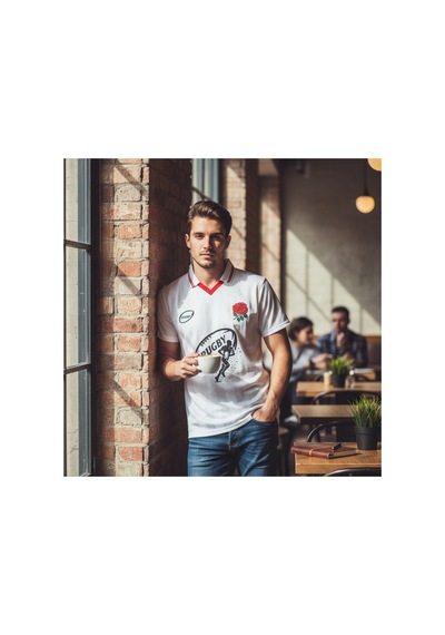 Urbantrendstore Rugby Tasarımlı Günlük Rahat Kullanım Casual Tişört Beyaz