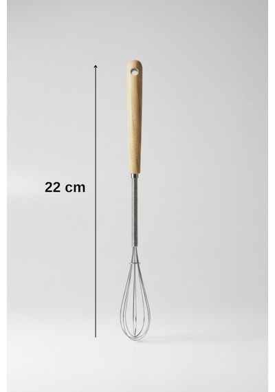 Morwood Akasya Saplı Mini Artisan Çırpıcı 22 Cm Açık Ceviz Paslanmaz Çelik Diğer