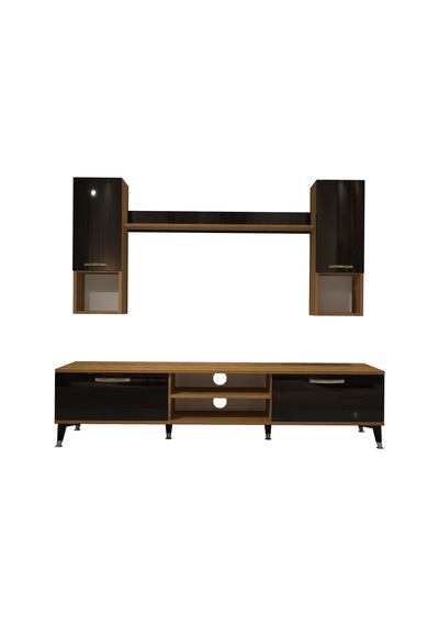 Decoraktiv Eko 5da Mdf Dvd Silver Tv Ünitesi Tv Sehpası Pera - Siyah