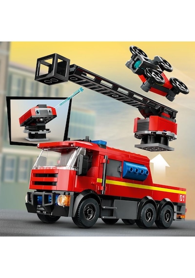 LEGO® City İtfaiye Kamyonlu İtfaiye Merkezi 60414 6+ Yaratıcı Oyuncak Yapım Seti - 843 Parça