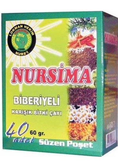 Nursima Biberiyeli Karışık Bitki Süzen Poşet Çay 40 x 1.5 G
