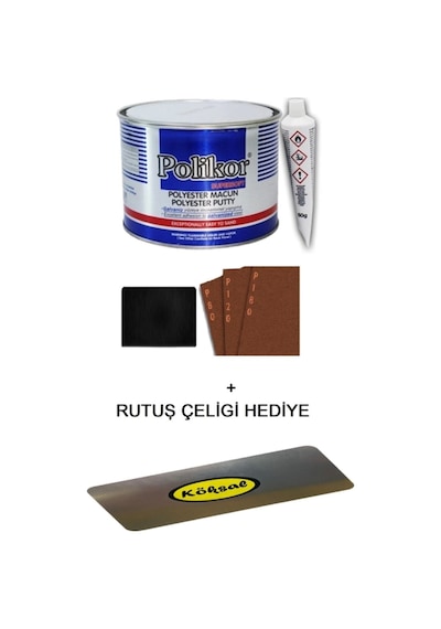 Polikor Polyester Çelik Macun 2700 gr Set