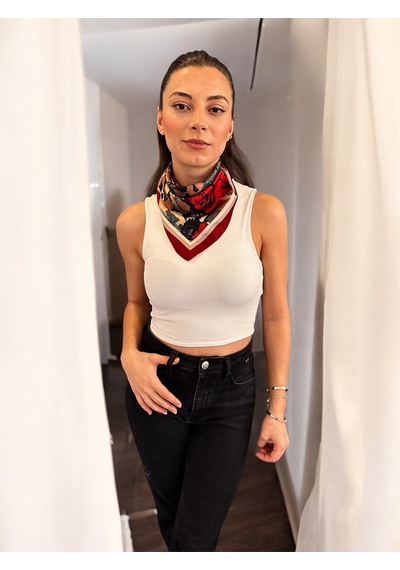 Rose Wıth Thorns Desen Bandana/fular Çok Renkli