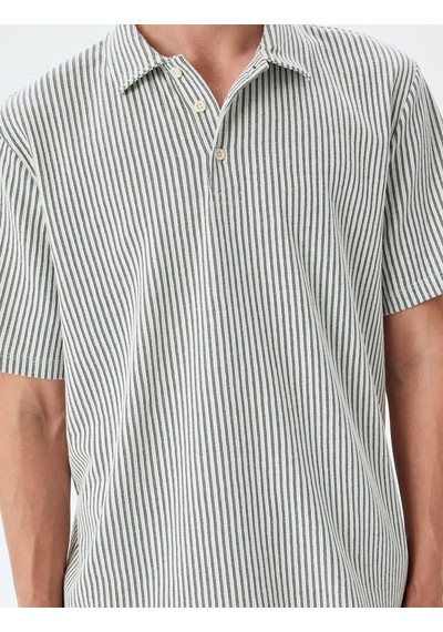 Koton Kısa Kollu Çizgili Regular Fit Pamuk Karışımlı Polo Yaka Tişört Gri Çizgili 5sam10006mk Gri Çizgili Koton Kısa Kollu Çizgili Regular Fit Pamuk Karışımlı Polo Yaka Tişört Gri Çizgili 5sam10006mk Gri Çizgili