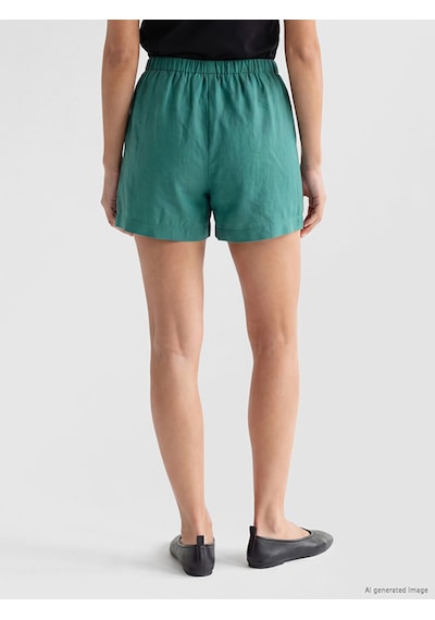 Lcwaıkıkı Classic Yeşil Beli Lastikli Modal Karışımlı Kadın Şort