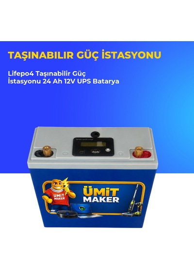 Lifepo4 Taşınabilir Güç İstasyonu 24 Ah 12v Ups Batarya