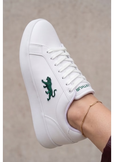 Classic-ıcon Beyaz Deri Görünümlü Yeşil Amblemli Günlük Kadın Sneaker - Rahat Tabanlı Minimalist... Classic-ıcon Beyaz Deri Görünümlü Yeşil Amblemli Günlük Kadın Sneaker - Rahat Tabanlı Minimalist...
